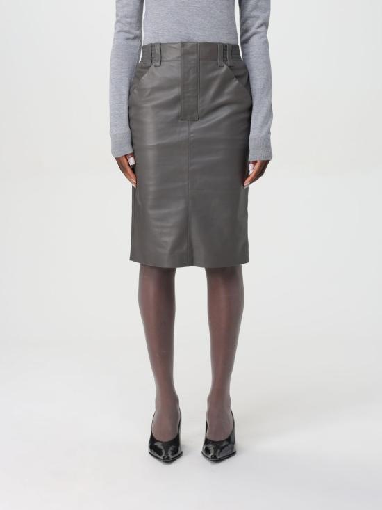 25FW 생로랑 미디 스커트 803422YCEP2 1243 Grey