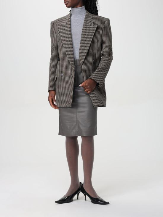 25FW 생로랑 미디 스커트 803422YCEP2 1243 Grey - SAINT LAURENT