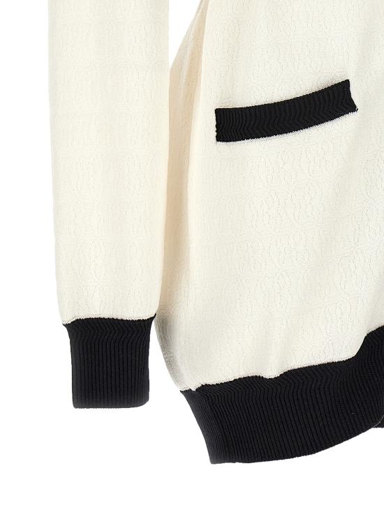  발리 가디건 WKN05IVI040I132 White Black - BALLY