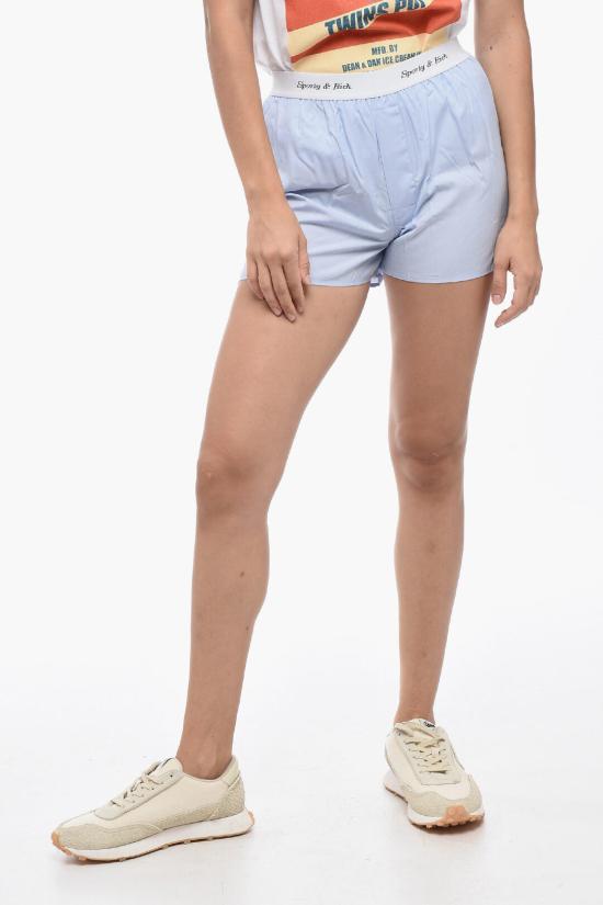  스포티앤리치 숏팬츠 BO421LBCO LB Blue - SPORTY & RICH