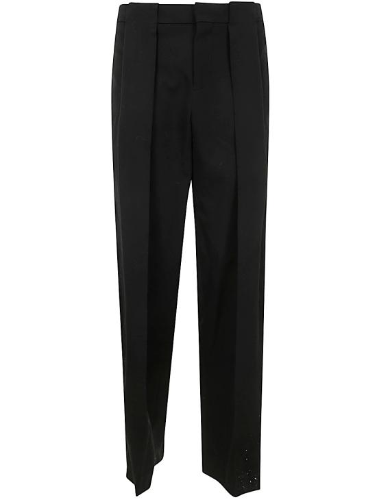  발망 스트레이트 팬츠 DH0PQ305WC09 0PA BLACK - BALMAIN
