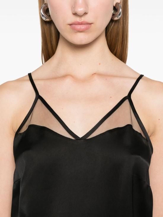  트윈세트 민소매 티셔츠 242TT2053 00006 BLACK - TWINSET