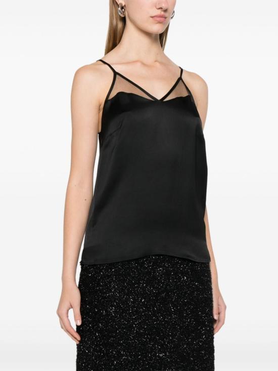  트윈세트 민소매 티셔츠 242TT2053 00006 BLACK - TWINSET