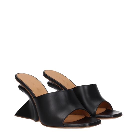 25SS 오프화이트 뮬/슬리퍼 OWIJ042LEA0011010 - OFF WHITE