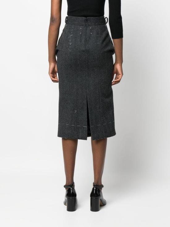  마르지엘라 롱 스커트 SI0MA0004 S53338855F - MAISON MARGIELA