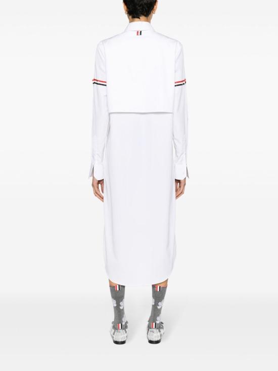 24FW 톰브라운 미디 원피스 FDSE73O 03113100 White - THOM BROWNE