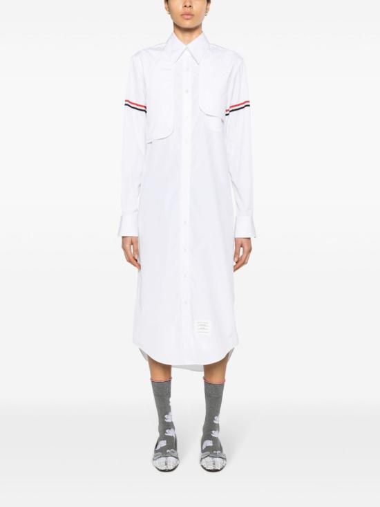 24FW 톰브라운 미디 원피스 FDSE73O 03113100 White - THOM BROWNE