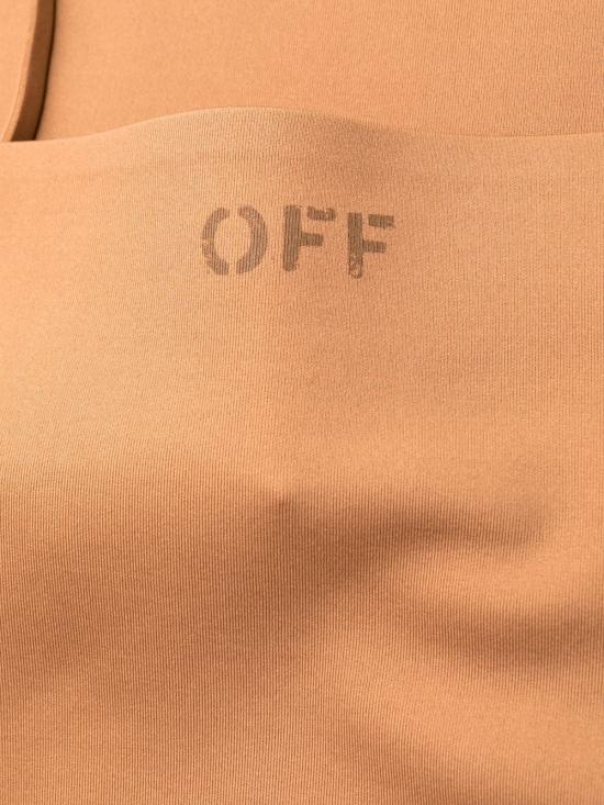  오프화이트 미디 원피스 OWDB371S22FAB001 6060 Brown - OFF WHITE