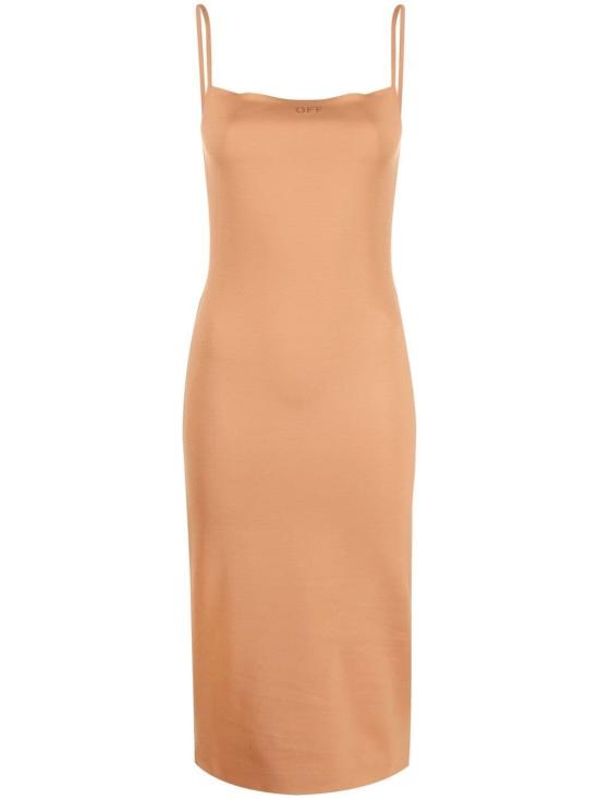  오프화이트 미디 원피스 OWDB371S22FAB001 6060 Brown