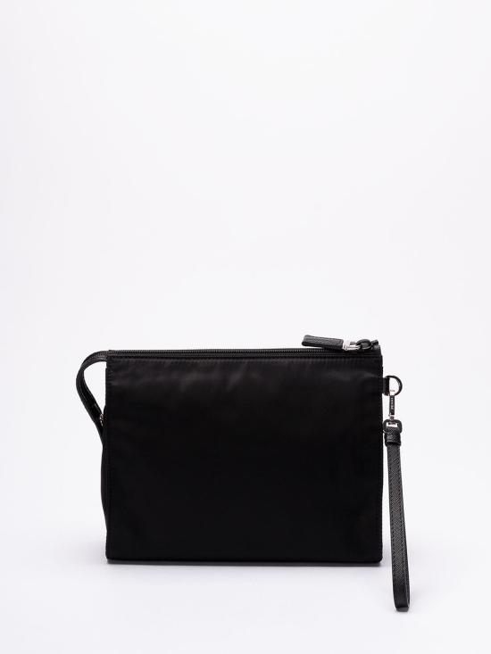  프라다 리나일론 앤 사피아노 레더 파우치 2NE7892DMHF0002 Black - PRADA