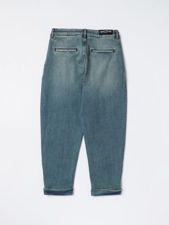 25FW [키즈] 발망 진 BT6P30D0038 619 Blue - BALMAIN