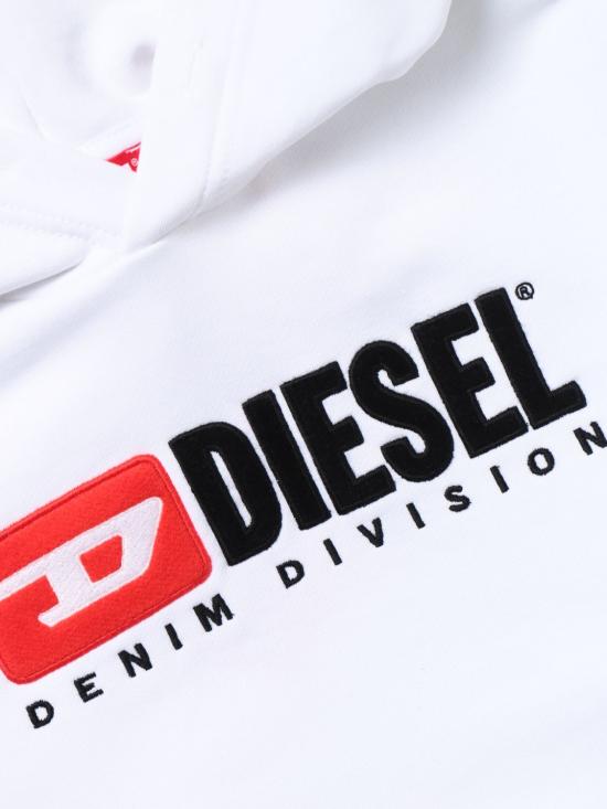  [키즈] 디젤 트레이닝 상의 J014580GEAD K100 White - DIESEL