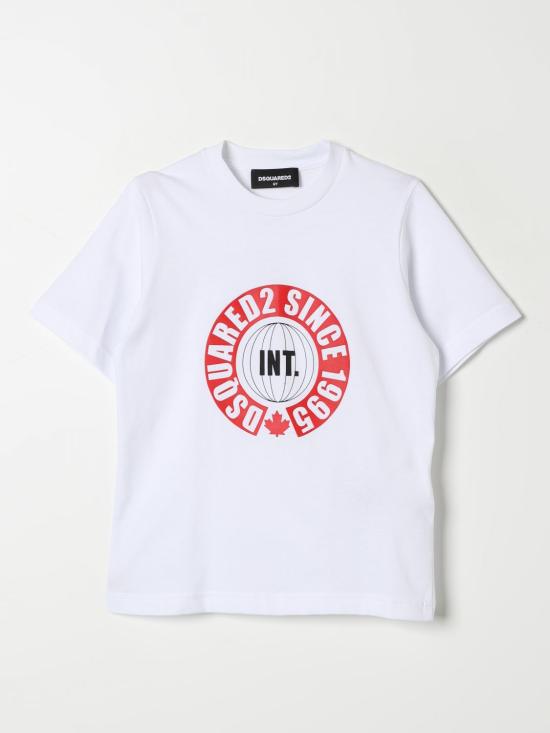 25FW [키즈] 디스퀘어드2 티셔츠 DQ2625D00MM DQ100 White