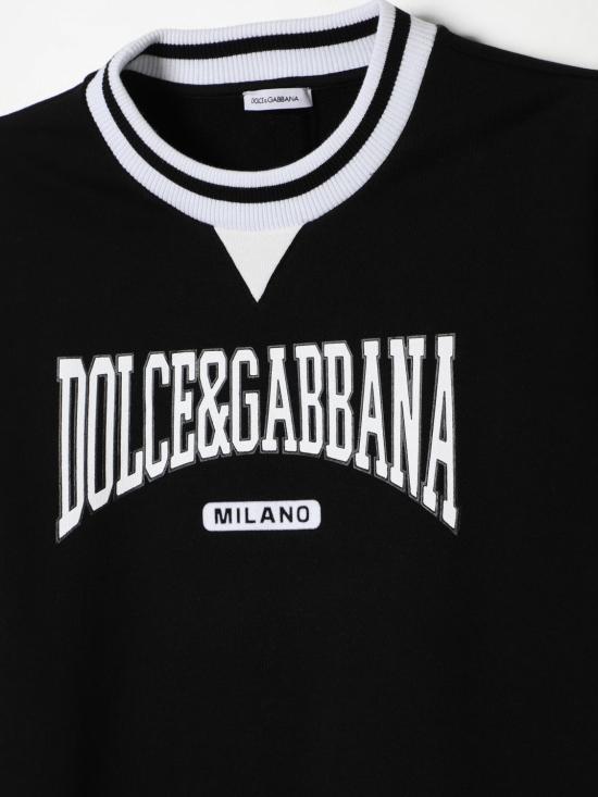 24FW [키즈] 돌체앤가바나 트레이닝 상의 L4JWKRG7N1J N0000 Black - DOLCE & GABBANA