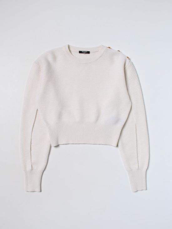 25FW [키즈] 발망 트레이닝 상의 BT9A80W0113 106 Yellow Cream