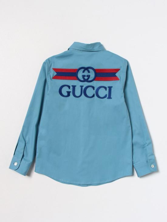 25FW [키즈] 구찌 데님 셔츠 747297XWAYG 4487 Blue - GUCCI