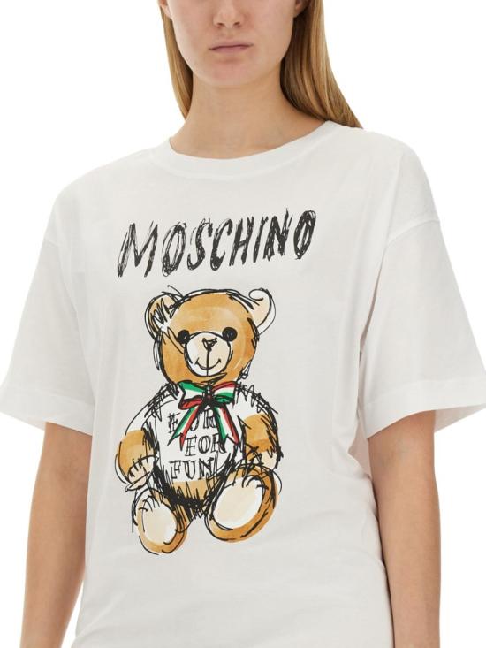  모스키노 숏 원피스 045020 White - MOSCHINO