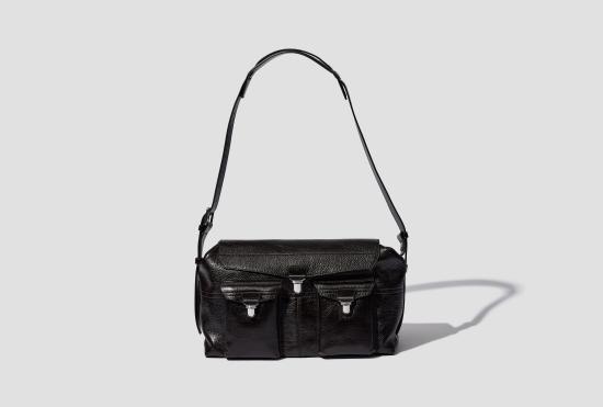  르메르 숄더백 주말 기어 백 - 광택 식물성 가죽 BG0083 LL0067 다크 브라운