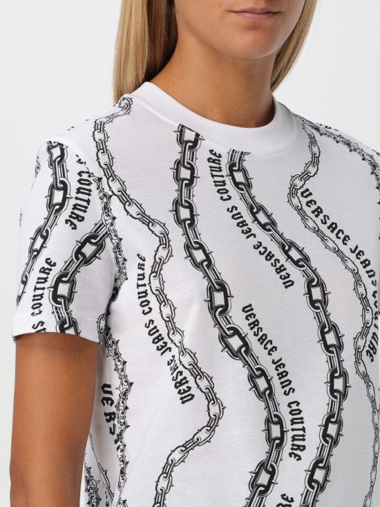 24FW 베르사체 반팔 티셔츠 77HAH613JS365 003 White - VERSACE