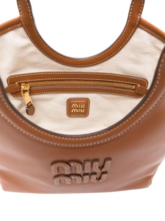 26FW 미우미우 아이비 나파 레더 쇼퍼백 5BA284VOON2CRW F0046 COGNAC - MIU MIU