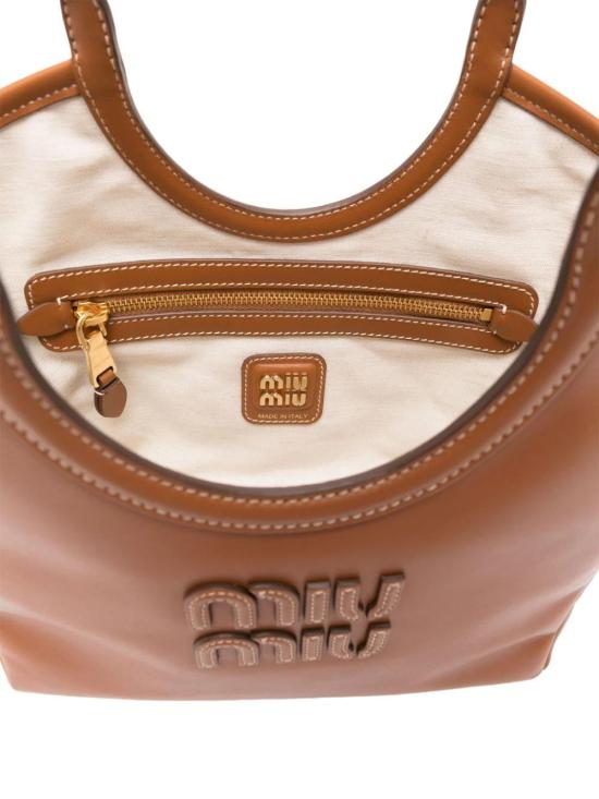 26FW 미우미우 아이비 레더 백 5BA284VOON2CRW F0046 COGNAC - MIU MIU