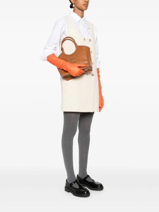 26FW 미우미우 아이비 레더 백 5BA284VOON2CRW F0046 COGNAC - MIU MIU