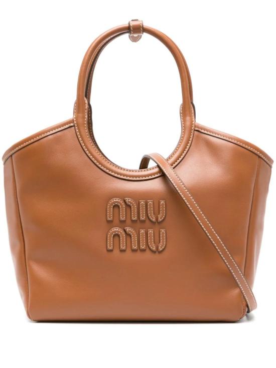 26FW 미우미우 아이비 레더 백 5BA284VOON2CRW F0046 COGNAC
