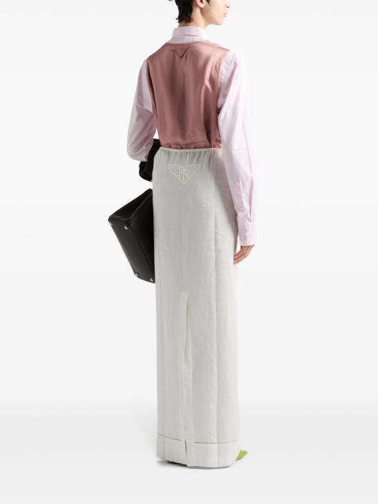 25SS 프라다 롱 스커트 P135YRSOOO15Y4 F0304 AVORIO - PRADA