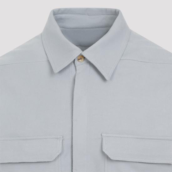 24FW 릭 오웬스 긴팔 셔츠 RU02D6291 FL 36 PALE BLUE - RICK OWENS