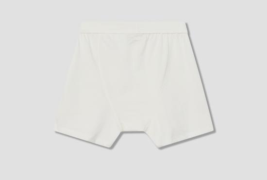 24FW MERZ B. SCHWANEN 팬티 255 남성용 루프휠 복서 버튼 플라이 - 7.2온스/평방 야드 화이트 - MERZ B. SCHWANEN