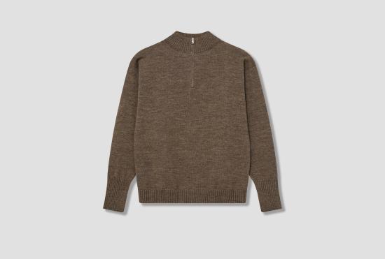  안데르센 안데르센 스웨터 SEAMAN HALF-ZIP - G7 / UNDYED YARN 라이트 브라운