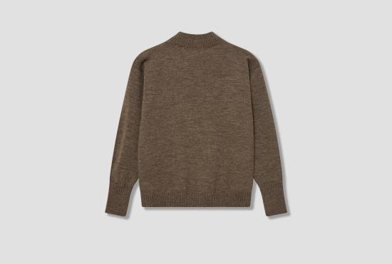 안데르센 안데르센 스웨터 SEAMAN HALF-ZIP - G7 / UNDYED YARN 라이트 브라운 - ANDERSEN-ANDERSEN
