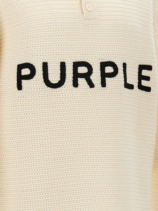 24FW 퍼플 브랜드 스웨터 M7033EWWW424OFFWHITE White - PURPLE BRAND