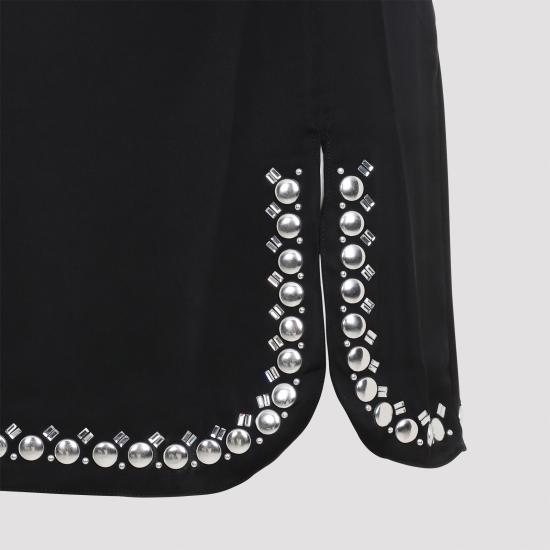  파코라반 숏 스커트 24HCJU008PO0336 P001 BLACK - PACO RABANNE