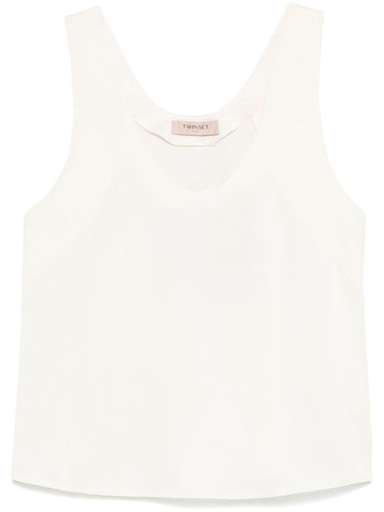  트윈세트 민소매 티셔츠 242TT2412 11952 WHITE CREAM