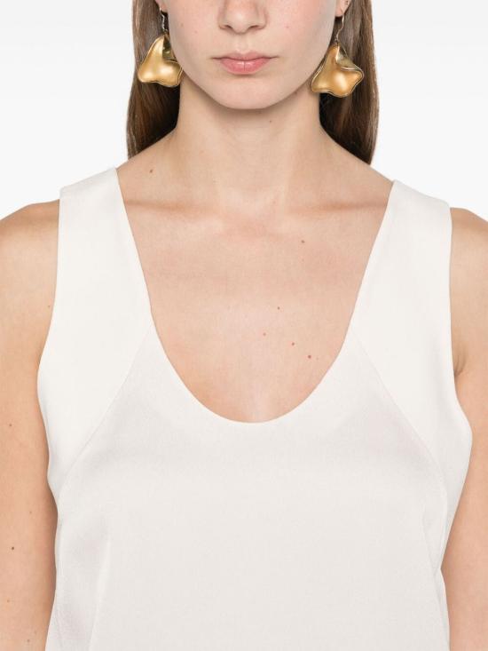  트윈세트 민소매 티셔츠 242TT2412 11952 WHITE CREAM - TWINSET