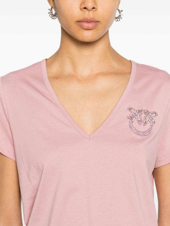  핑코 반팔 티셔츠 100372A24E Q08 Rosa zefiro - PINKO