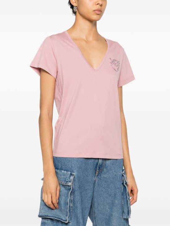  핑코 반팔 티셔츠 100372A24E Q08 Rosa zefiro - PINKO