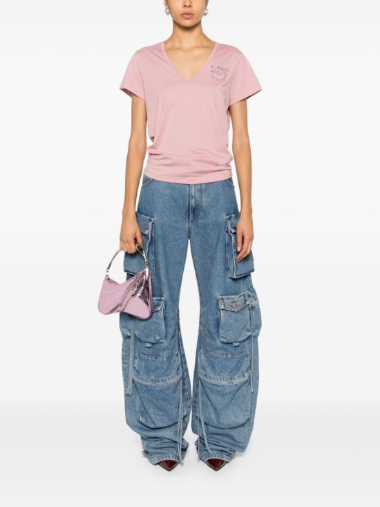  핑코 반팔 티셔츠 100372A24E Q08 Rosa zefiro - PINKO