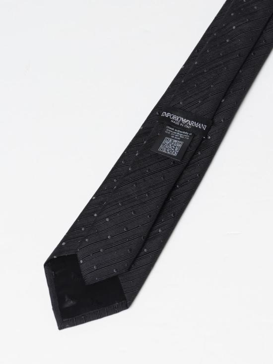 25FW 엠포리오 아르마니 넥타이 3400754F651 00020 Black - EMPORIO ARMANI