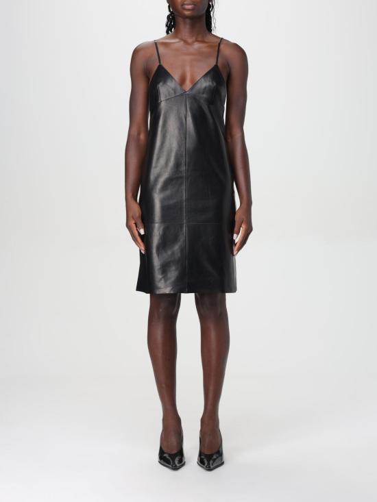 25FW 생로랑 롱 원피스 798731YCOJ2 1000 Black