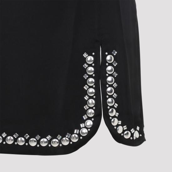  파코라반 숏 스커트 24HCJU008PO0336 P001 BLACK - PACO RABANNE