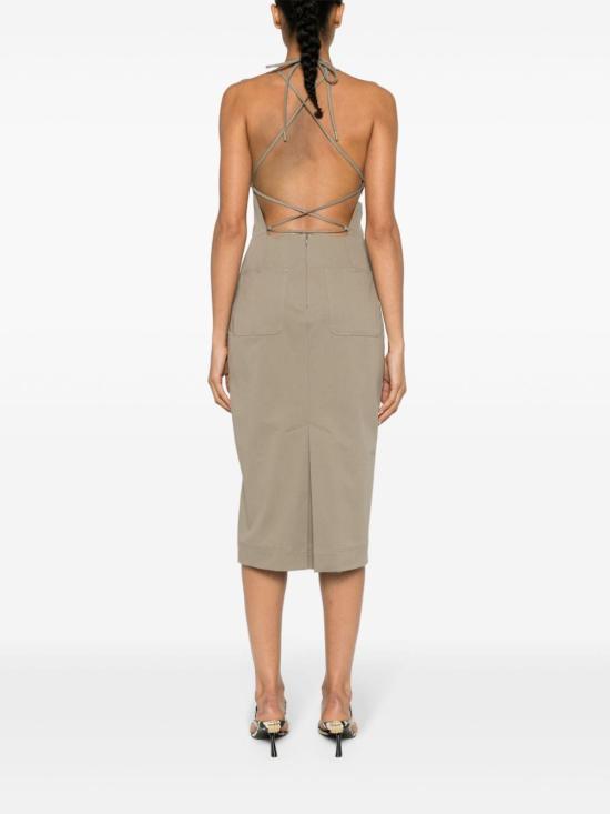  막스마라 미디 원피스 2411221233600 ADORNO1234005 Kaki - MAX MARA