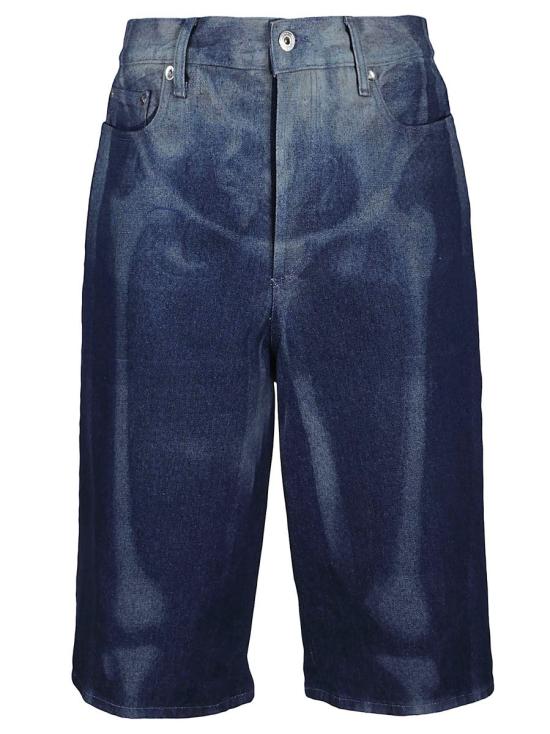  오프화이트 데님 숏팬츠 OMYC016S23DEN001 BLUE