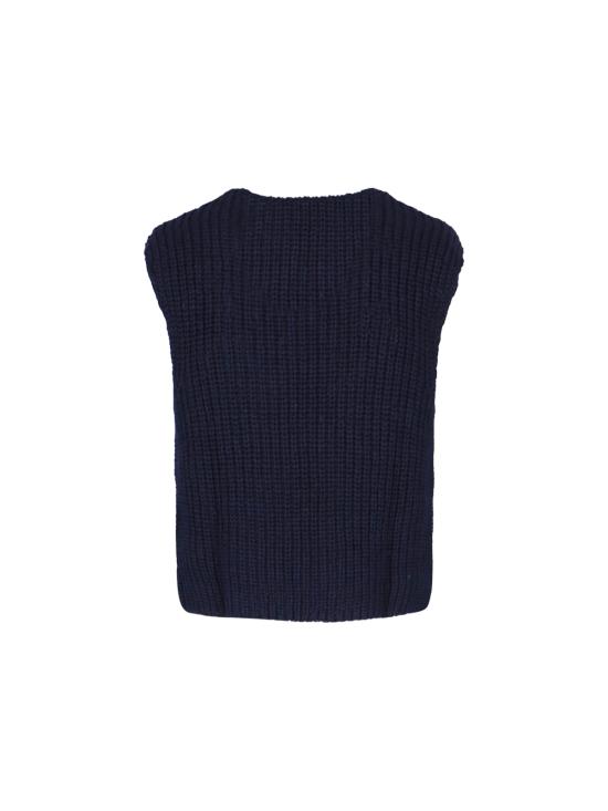  아워레가시 니트 베스트 M2233INCC NAVY CHUNKY COTTON RIB - OUR LEGACY
