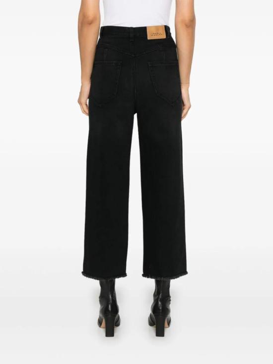 24FW 이자벨마랑 스트레이트 팬츠 PA0055FAB1H06I 01BK BLACK - ISABEL MARANT