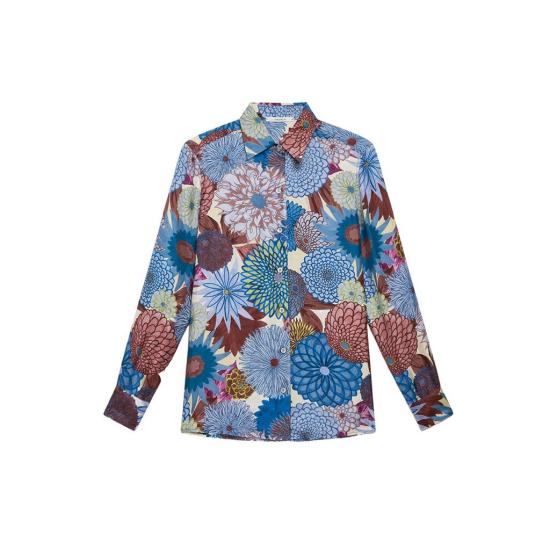  말리파르미 블라우스 A24 JM2144 30120 D8038 Blu