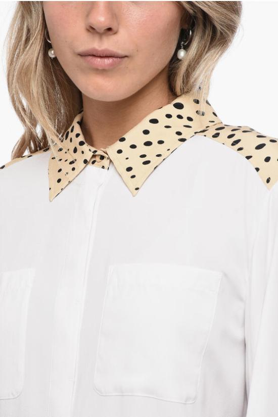  크리지아 셔츠 J1DE10699 SILK ELAS 01 White - KRIZIA