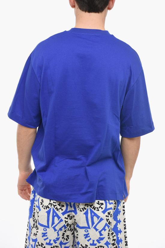  오프화이트 반팔 티셔츠 OMAA120S23JER020 6901 Blue - OFF WHITE
