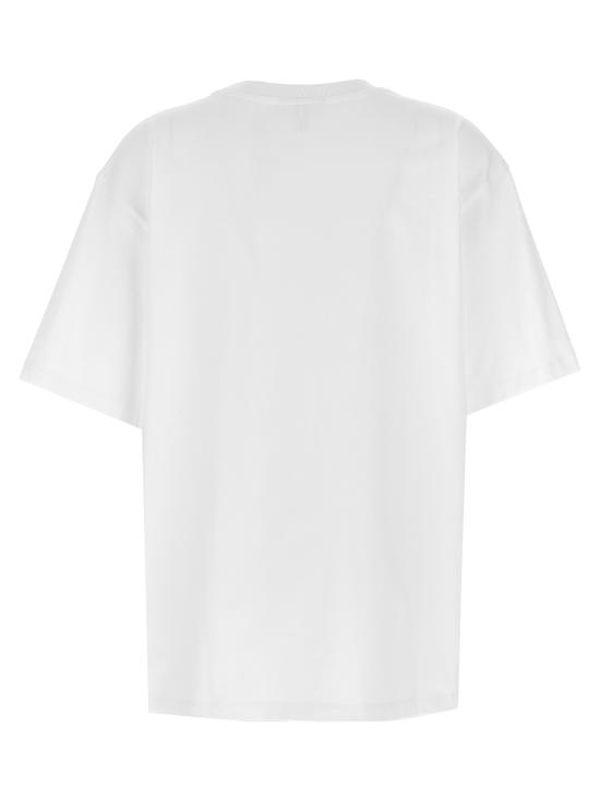  가니 라인스톤 로고 자수 반팔 티셔츠 T4033151 White - GANNI